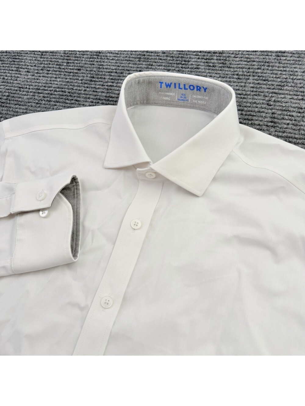 Twillory Performance Shirt Men Size 16.5 Large White Button Up Dress Traditional